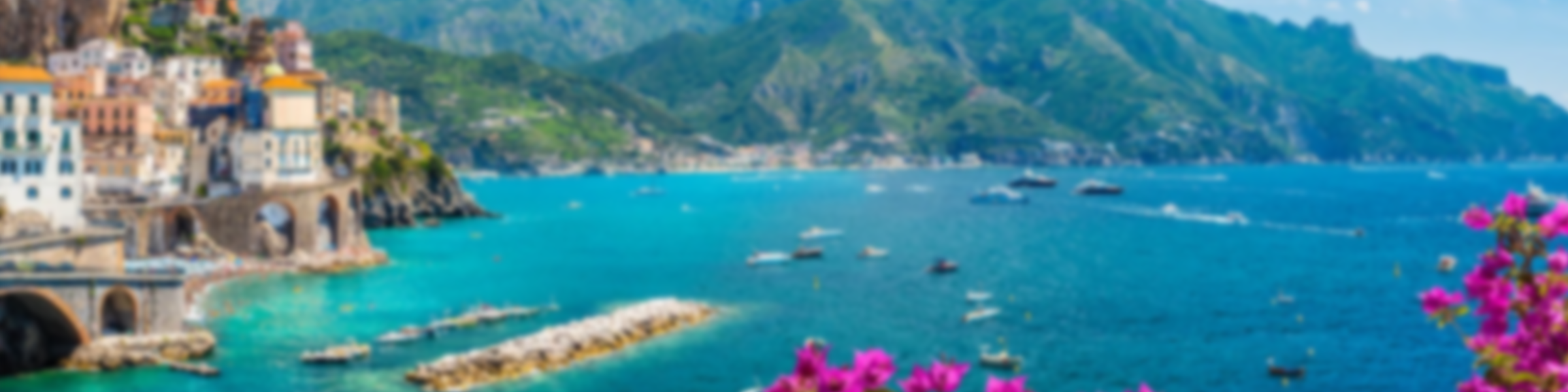 View of the Amalfi coast in Italy