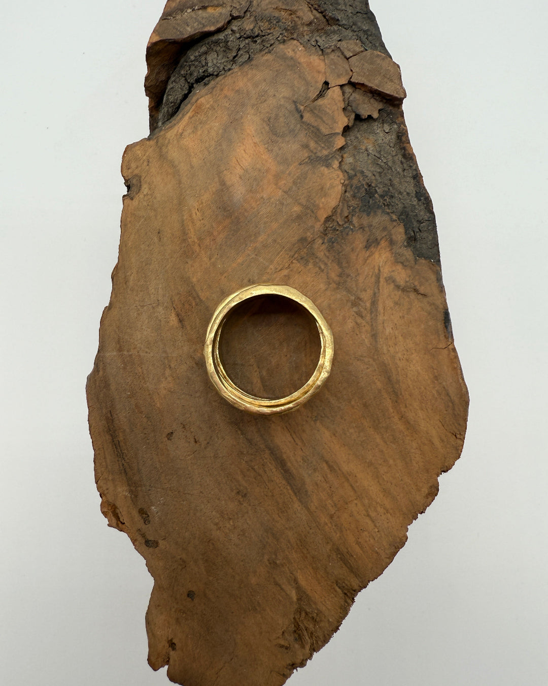Ring on wood background
