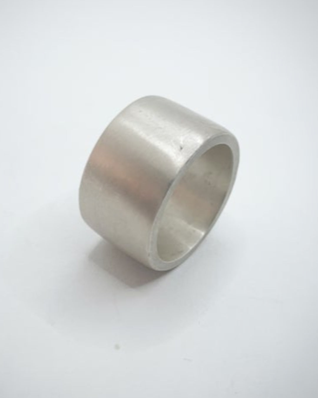 Silver band on a white background